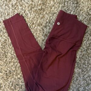 Lululemon Athletica Red Leggings Comfortable Activewear
